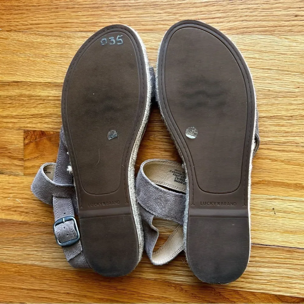 Women's Tan Espadrille Sandal Lucky Brand Size 10